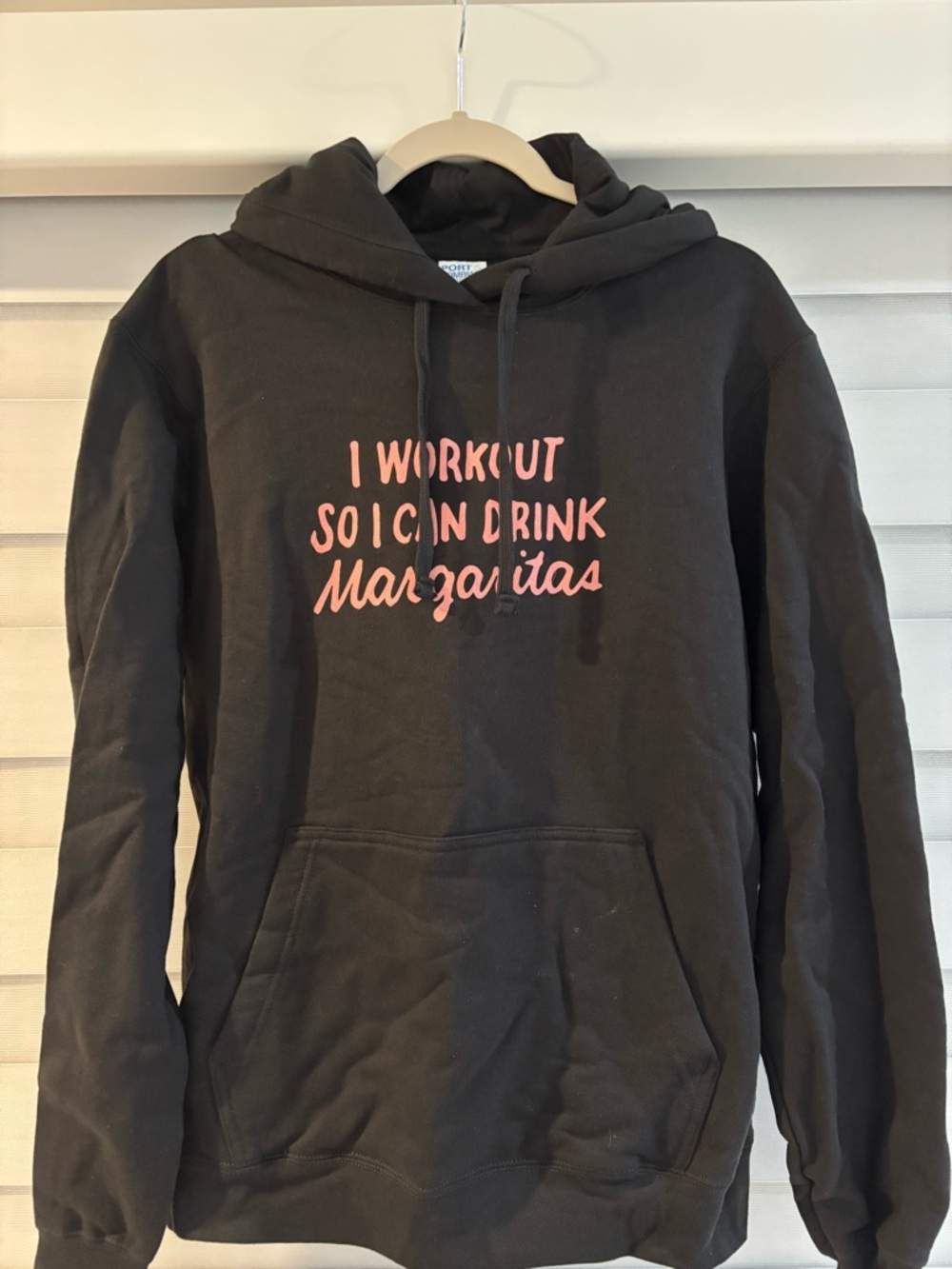 Black Hoodie with Pink Margarita Slogan